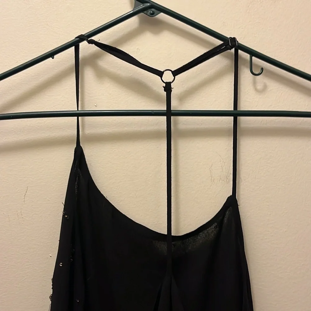 free people black with gold stars cami size large - Picture 11 of 12